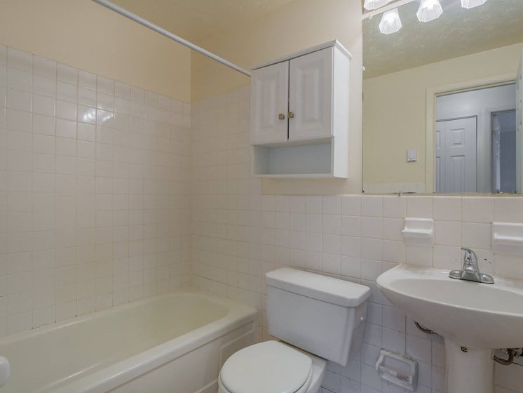 Updated Bathroom at Jordan Court Apartments, Integrity Realty, Kent, 44240
